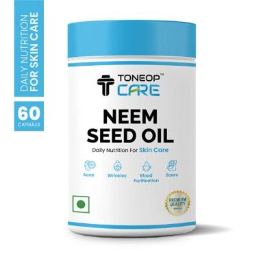Neem seed oil capsules front view